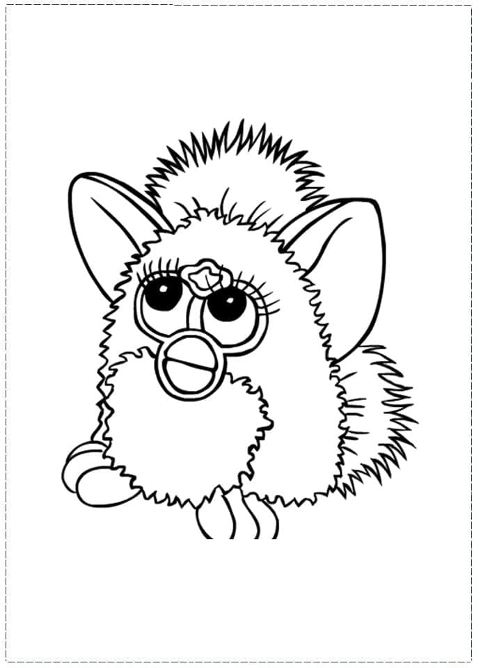 Coloriage Furby Pour les Enfants de 4 Ans