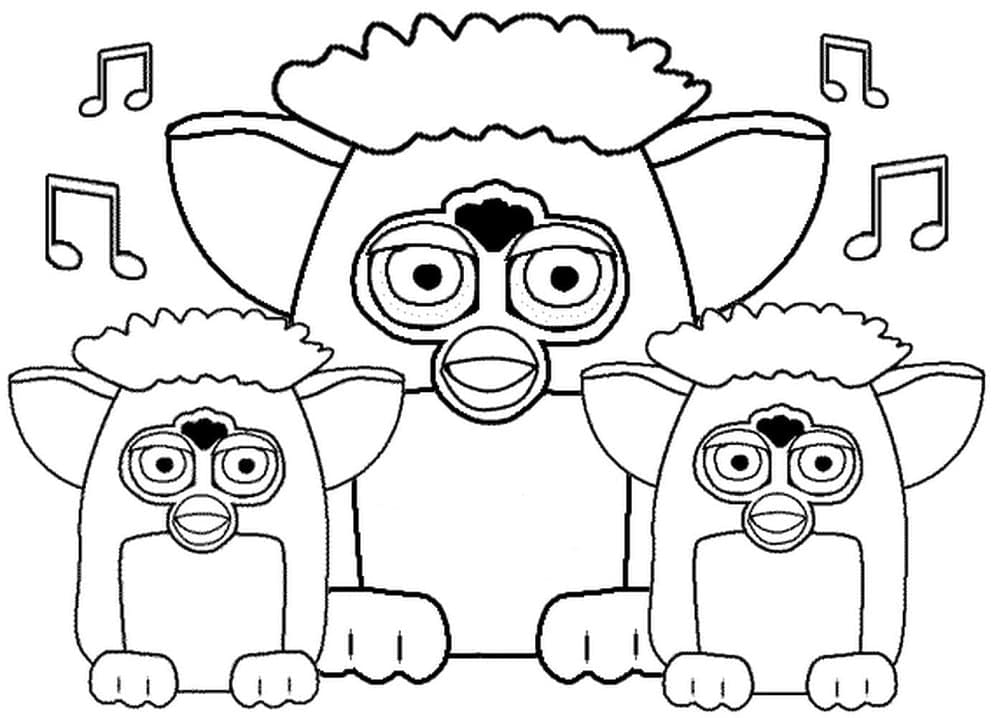 Coloriage Furby Pour les Enfants