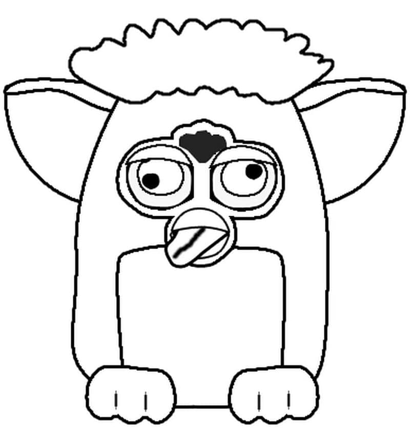 Coloriage Furby très drôle