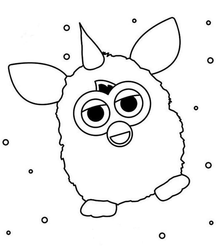 Coloriage Furby très mignon