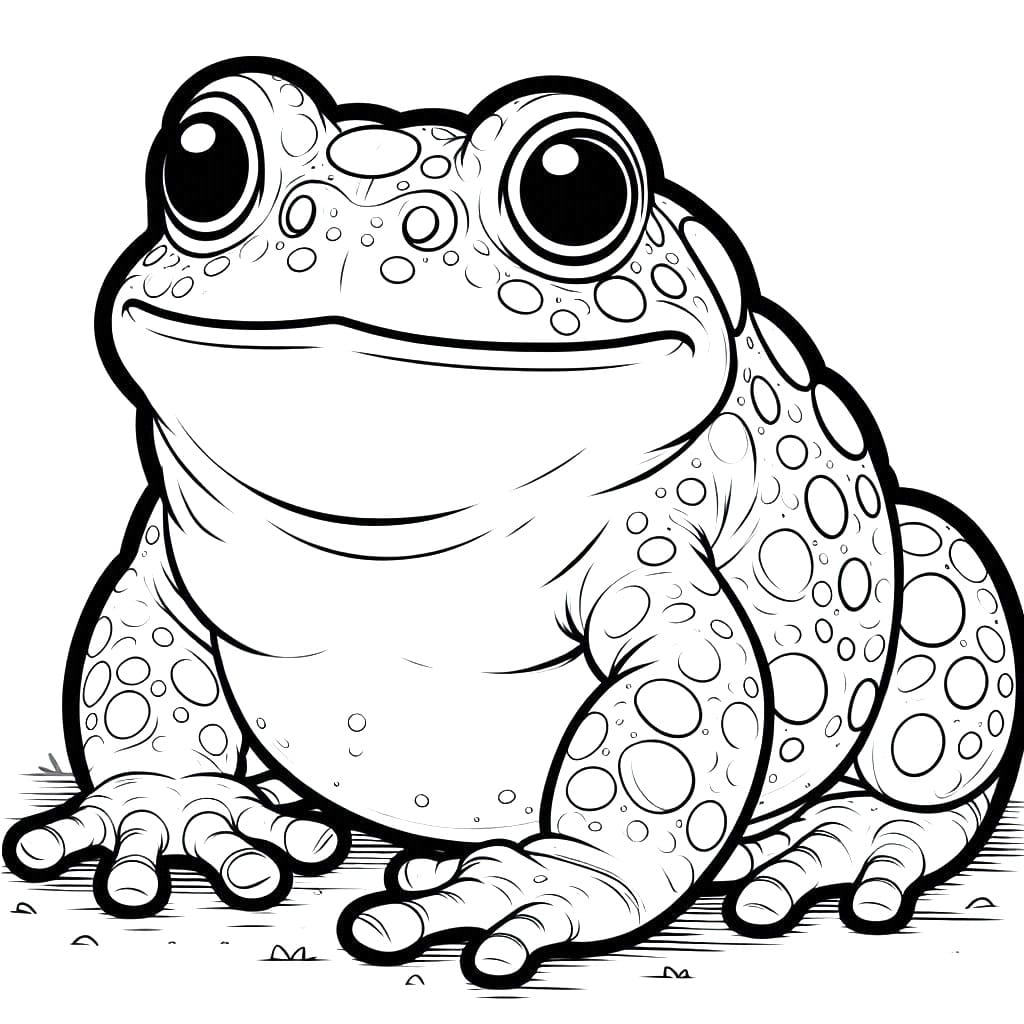 Coloriage Gros Crapaud