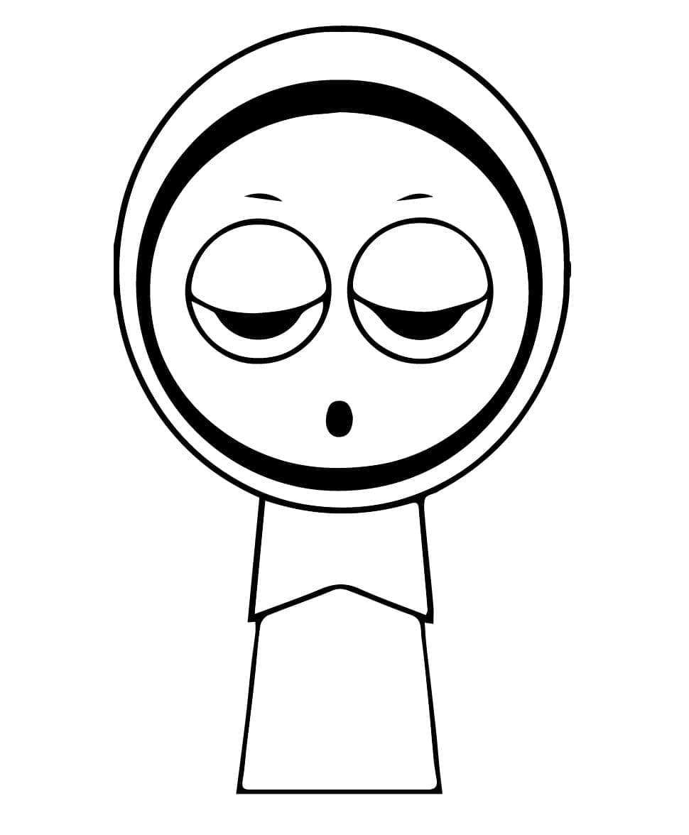 Jevin de Sprunki Incredibox coloring page