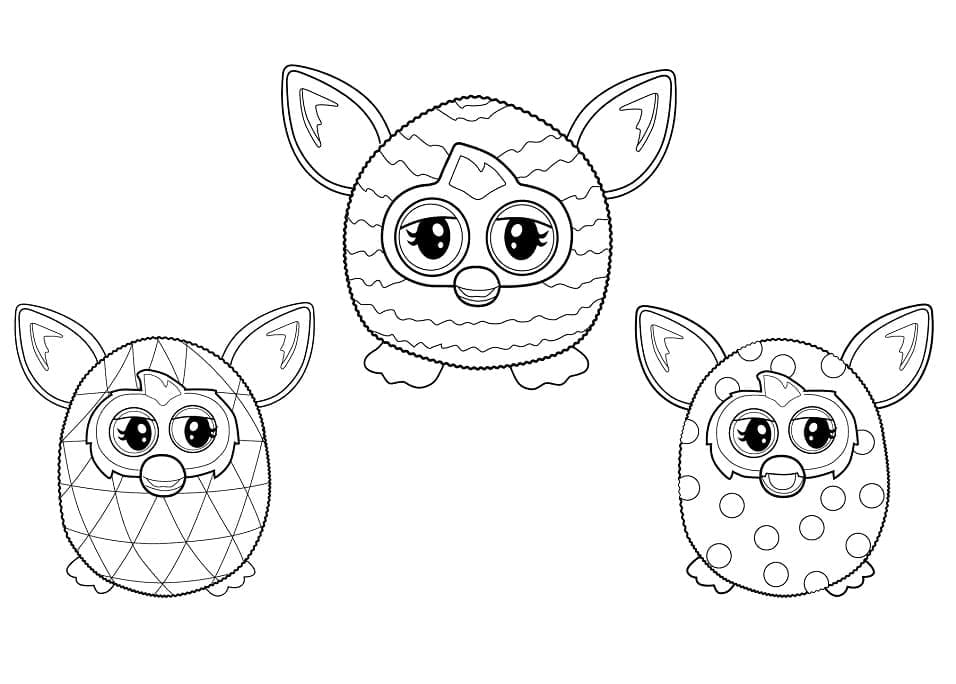 Coloriage Jouets Furby