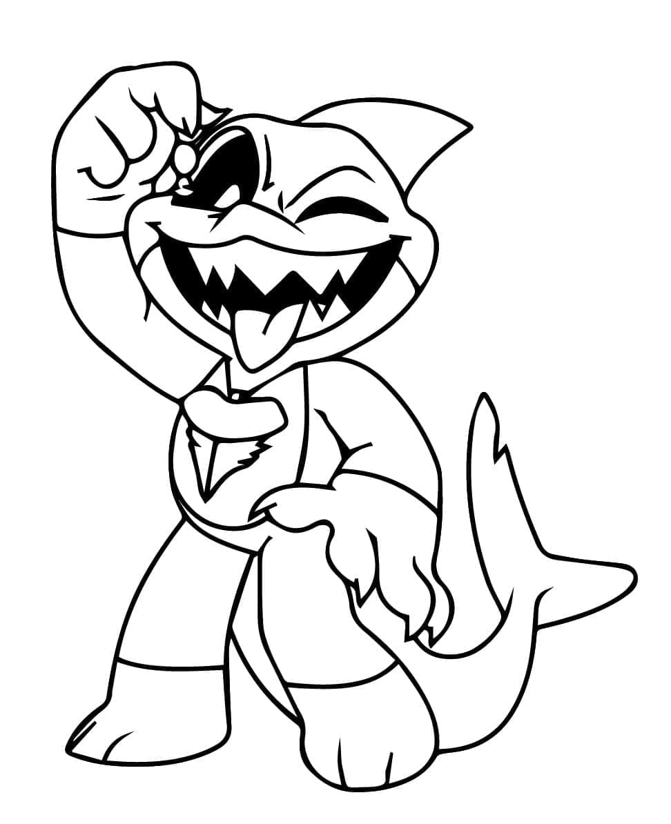 Coloriage Maggie Mako de Nightmare Critters