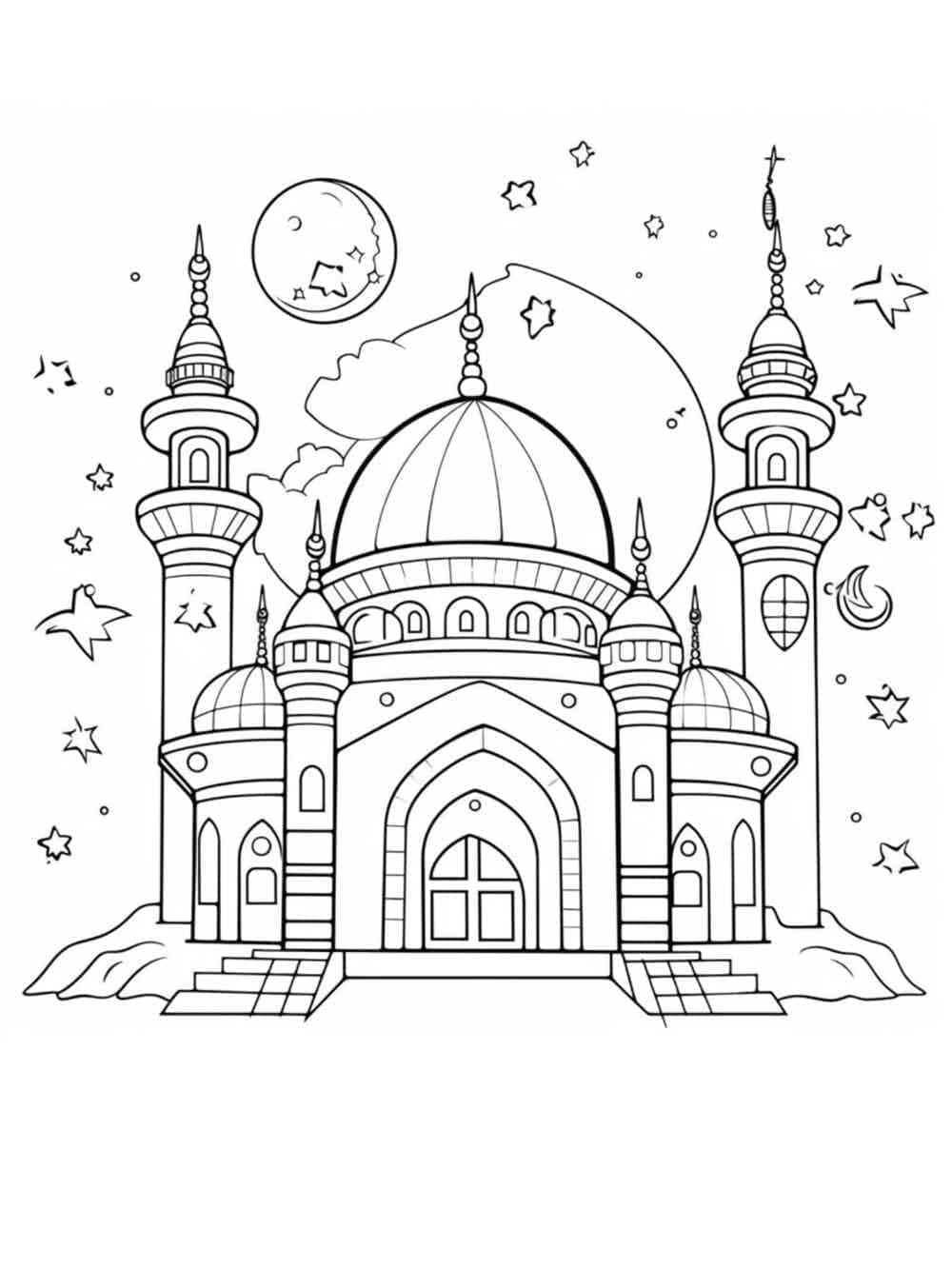 Coloriage Magnifique Mosquée