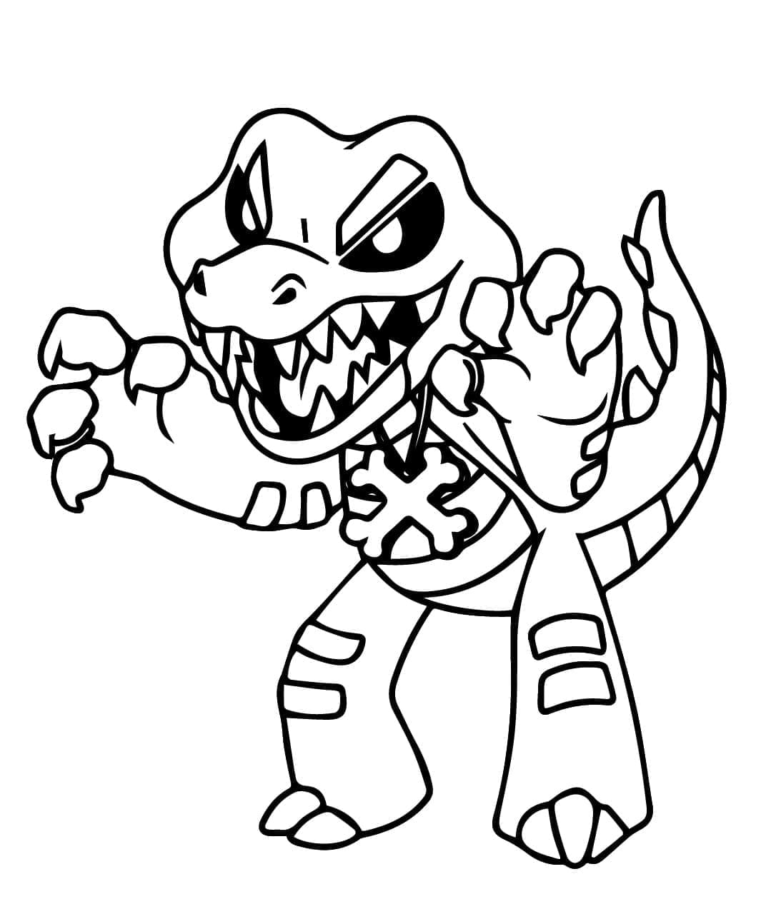 Coloriage Nightmare Critters Allister Gator