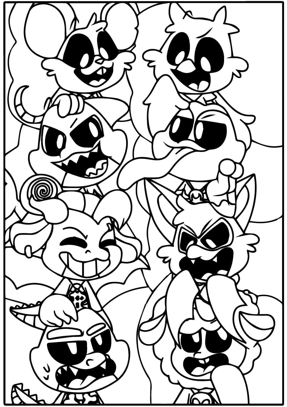 Coloriage Nightmare Critters Gratuit Pour les Enfants