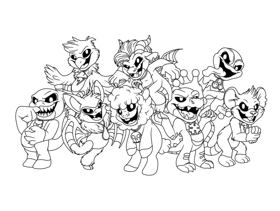 Coloriage Nightmare Critters Imprimable Pour les Enfants