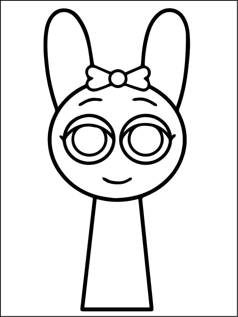 Pinki Sprunki Incredibox coloring page