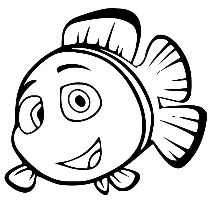 Coloriage Poisson Clown Pour les Enfants