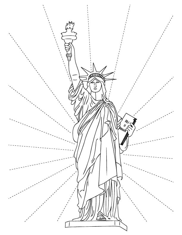 Coloriage Statue de la Liberté Gratuit