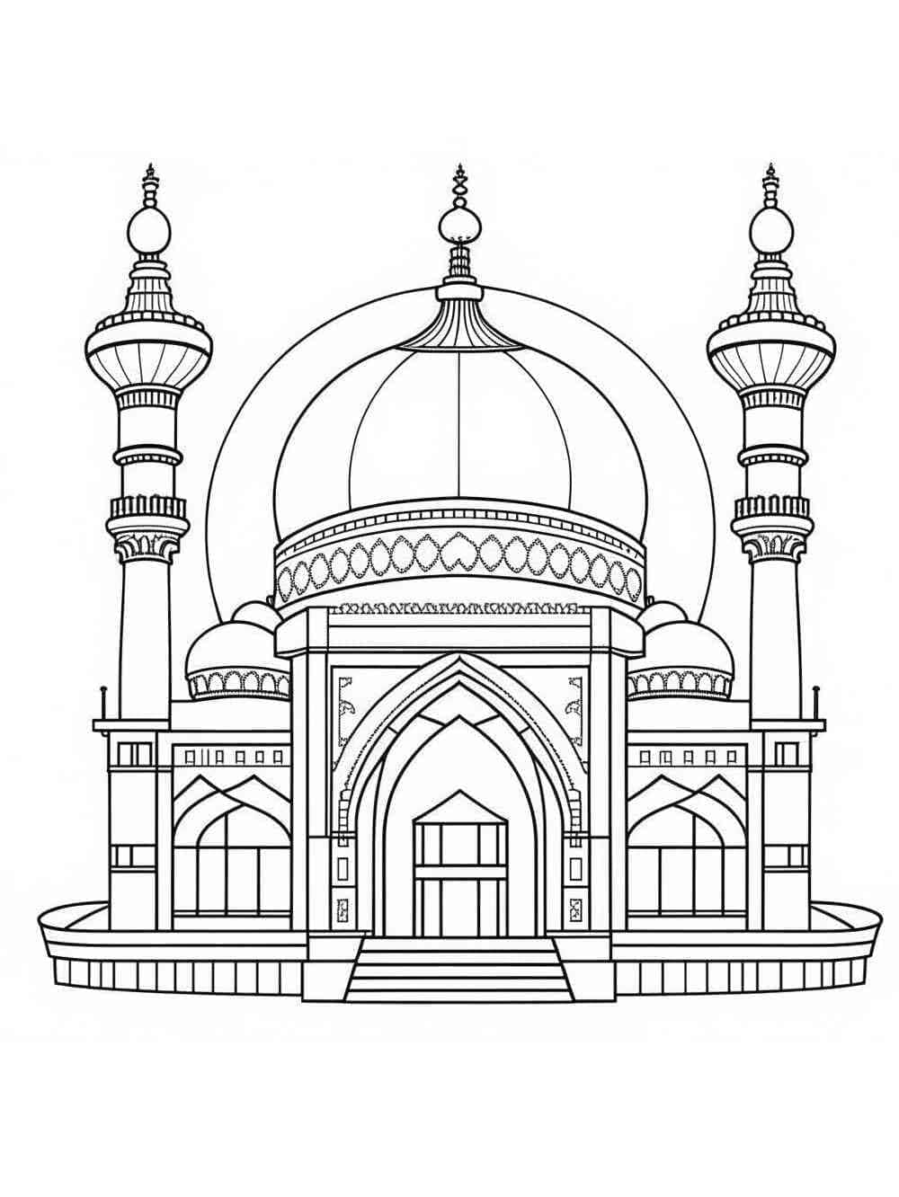 Coloriage Superbe Mosquée