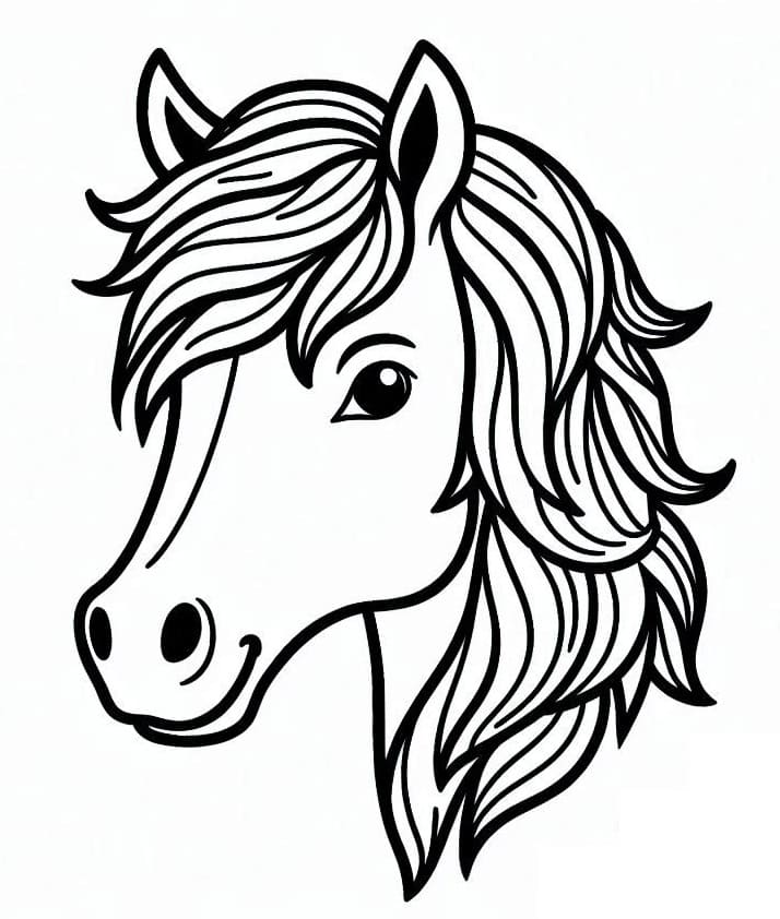 Coloriage Tête de cheval parfaite