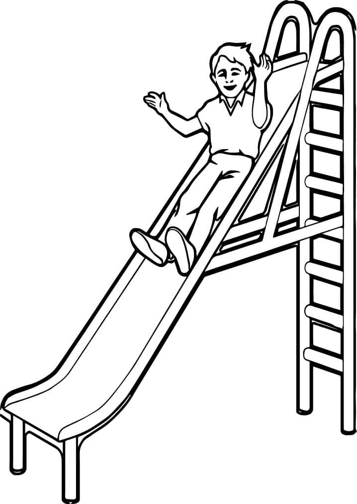 Coloriage Toboggan Gratuit