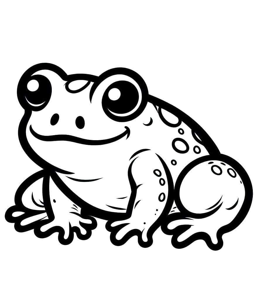 Coloriage Un Crapaud Mignon