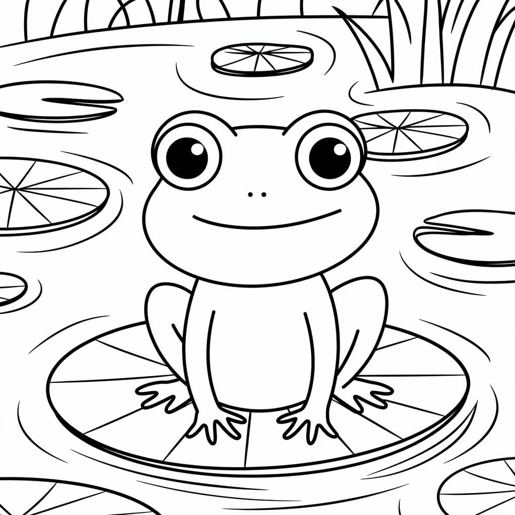 Coloriage Un Crapaud Souriant