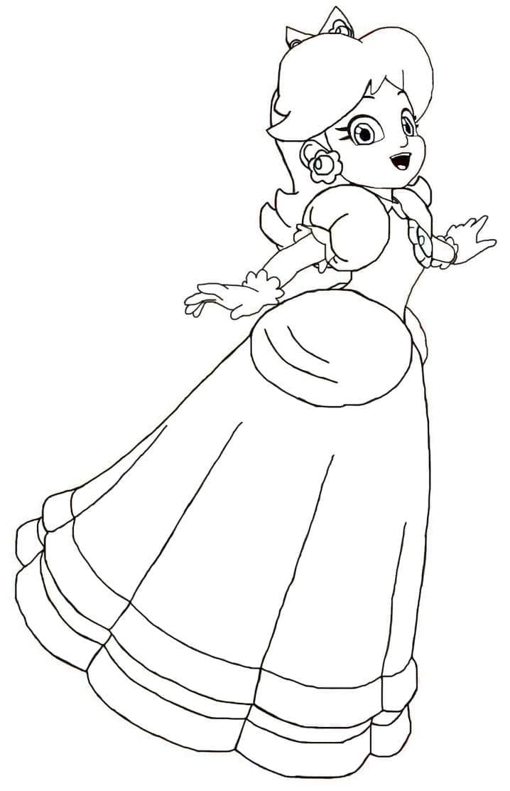 Coloriage Belle Princesse Daisy