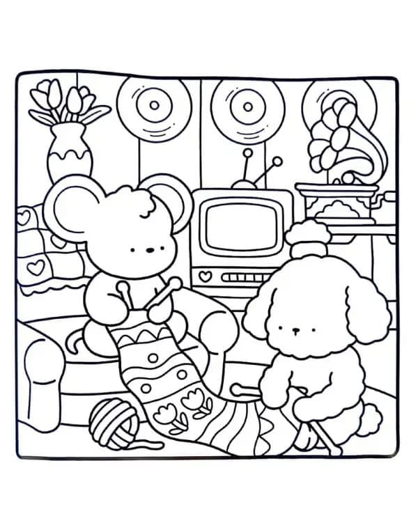 Coloriage Cozy Friend