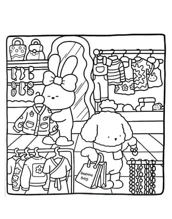 Coloriage Cozy Friends 1