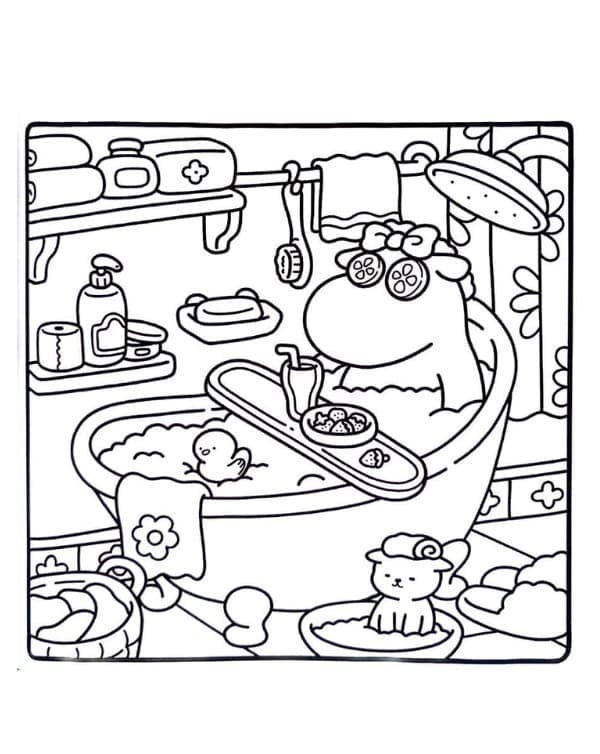 Coloriage Cozy Friends 12