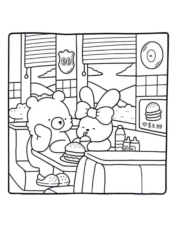 Coloriage Cozy Friends 3