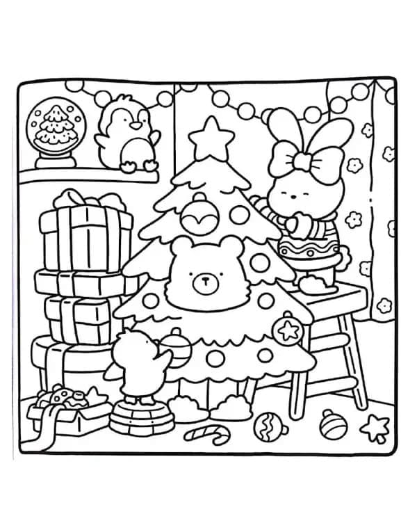 Coloriage Cozy Friends 6