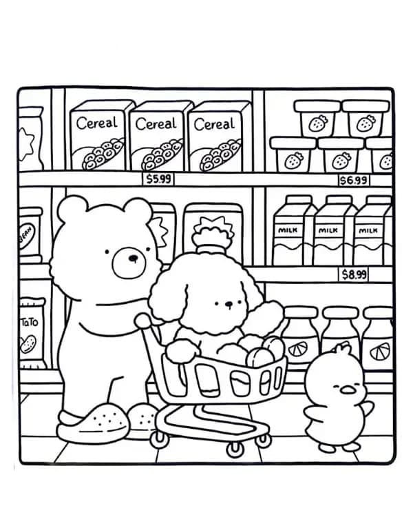 Coloriage Cozy Friends 8