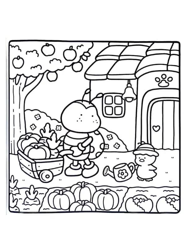 Coloriage Cozy Friends 9