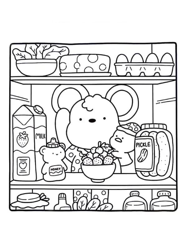 Coloriage Cozy Friends Imprimable