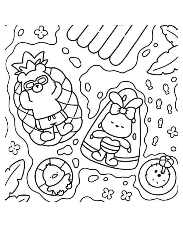 Coloriage Cozy Friends Pour les Enfants de 6 Ans