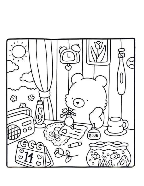 Coloriage Image de Cozy Friends