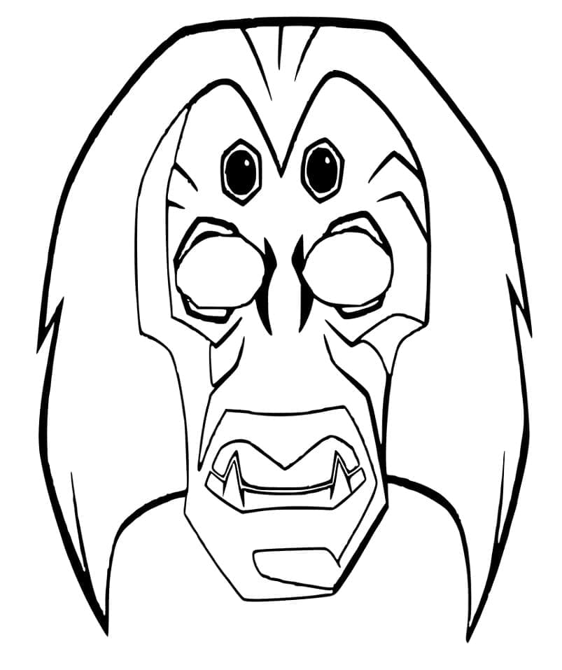 Masque africain 1 coloring page