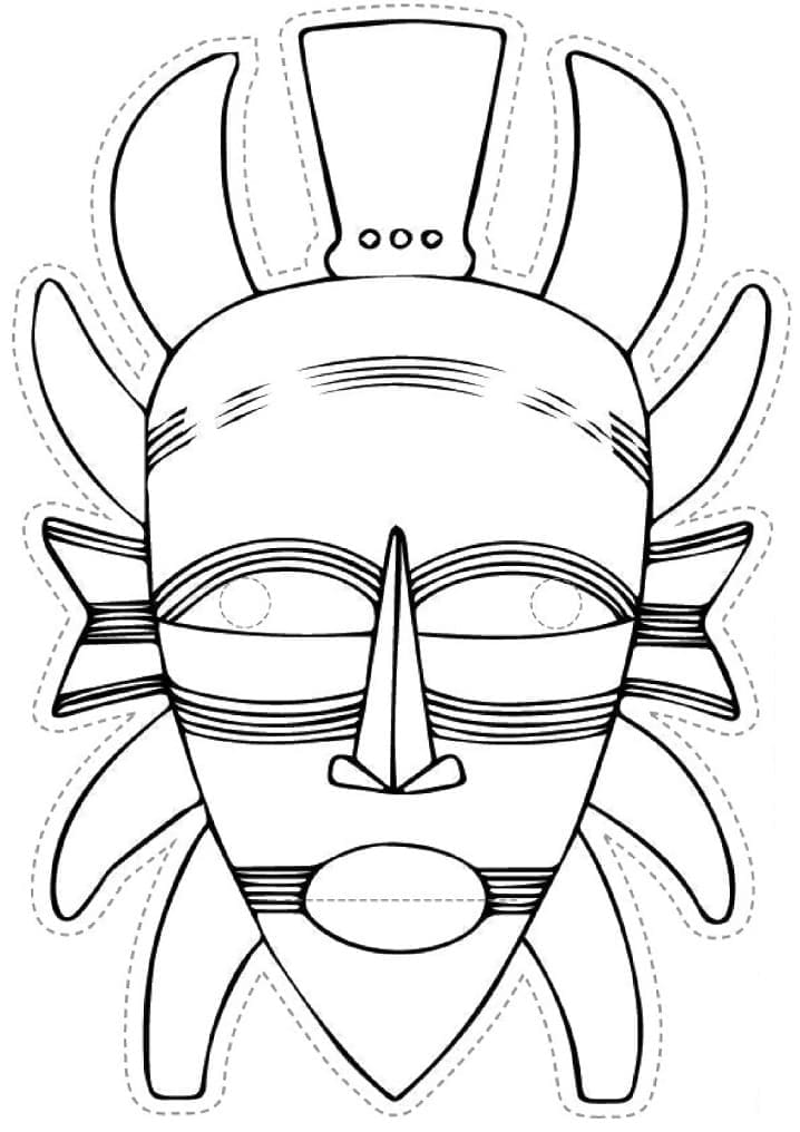 Coloriage Masque africain 6