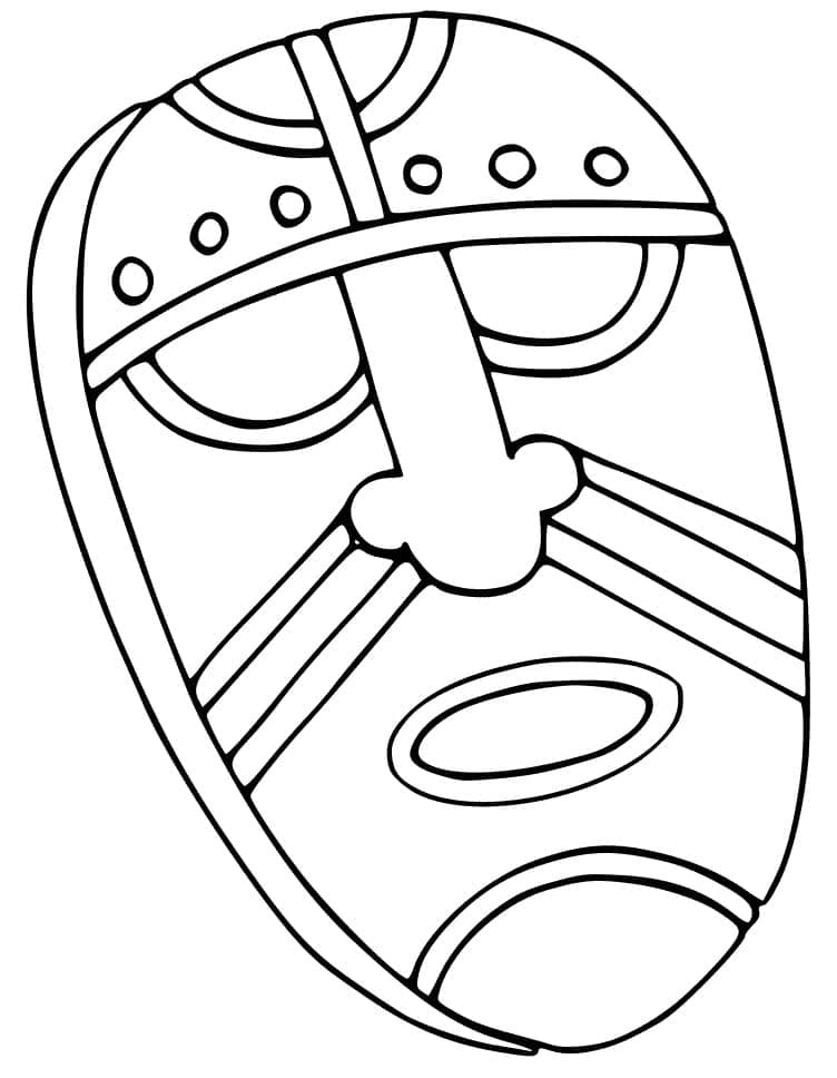 Masque africain pour les enfants de 1 an coloring page