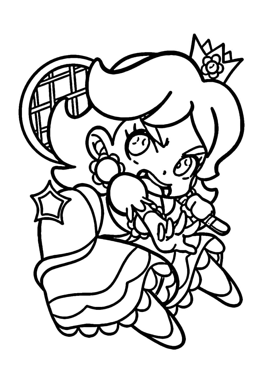 Coloriage Princesse Daisy Chibi