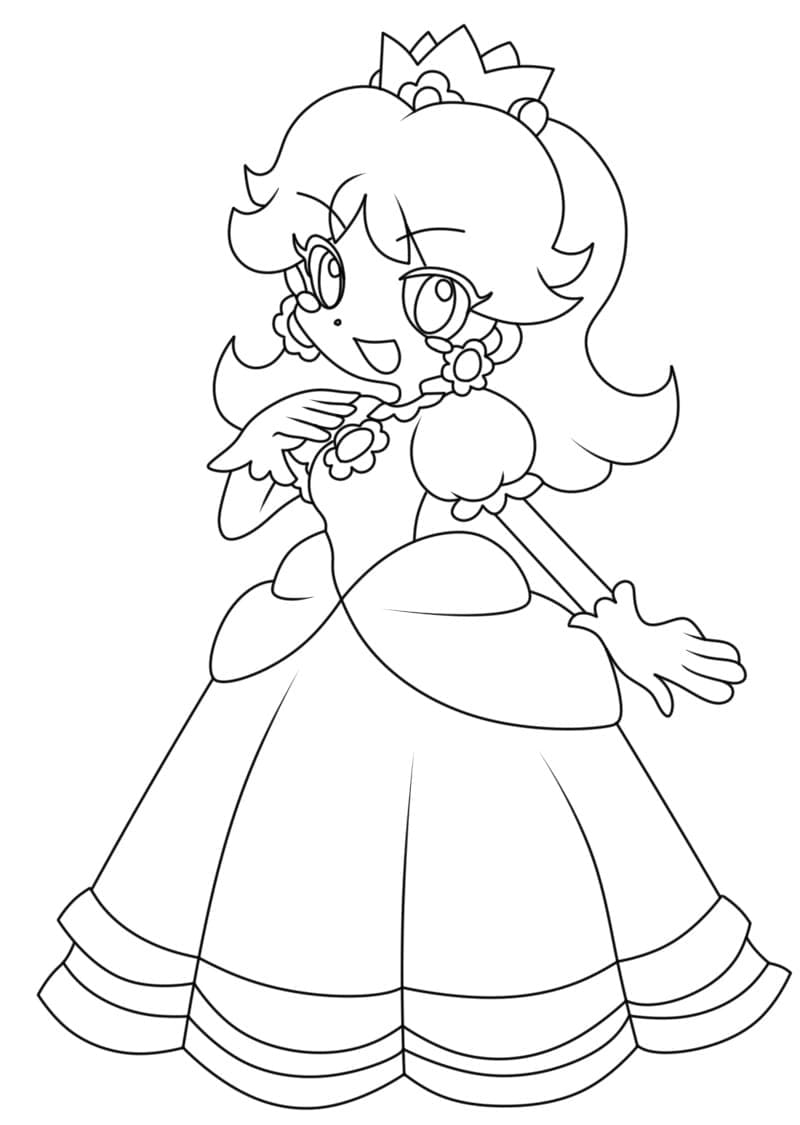 Coloriage Princesse Daisy de Mario