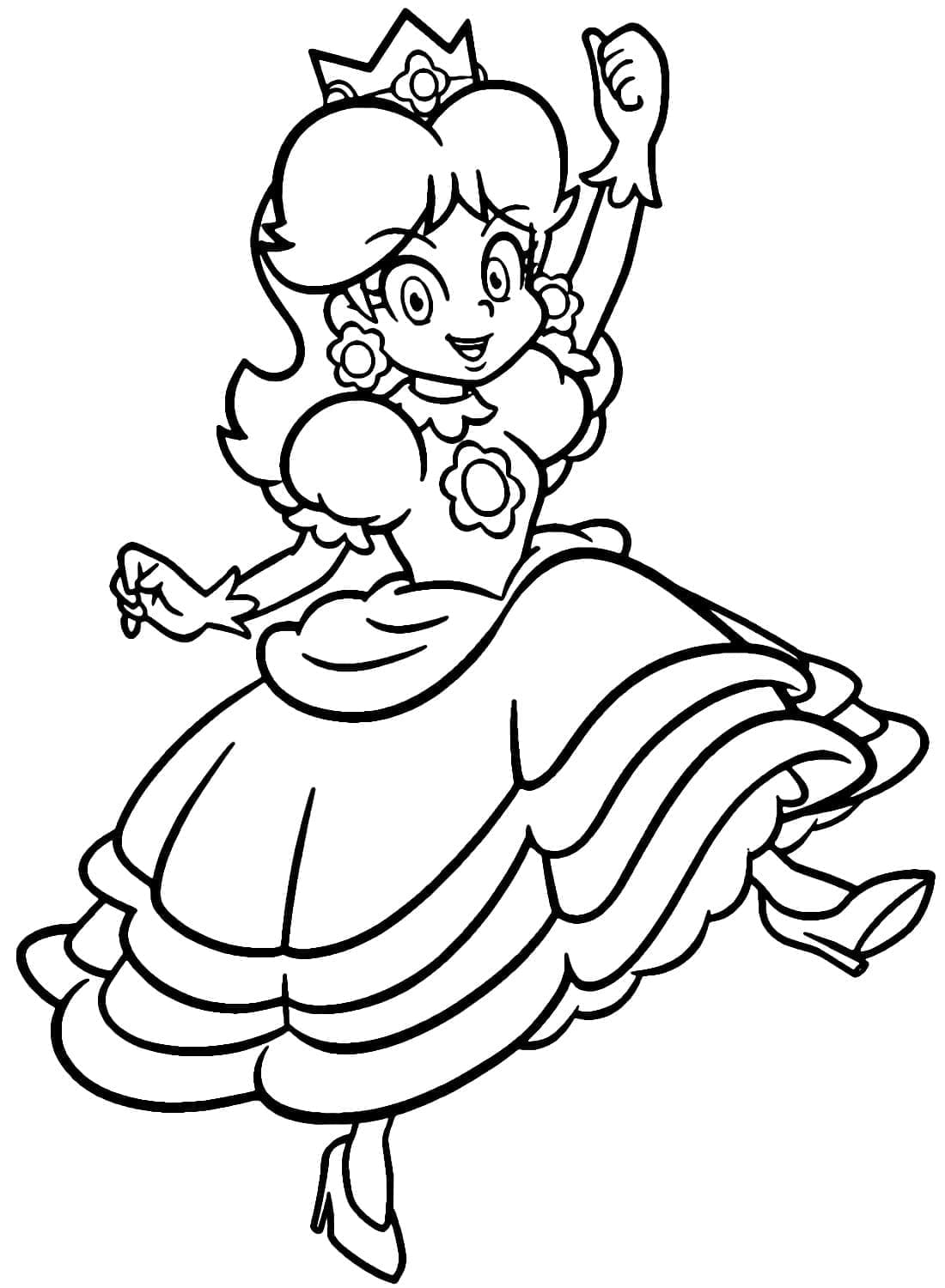 Coloriage Princesse Daisy de Super Mario