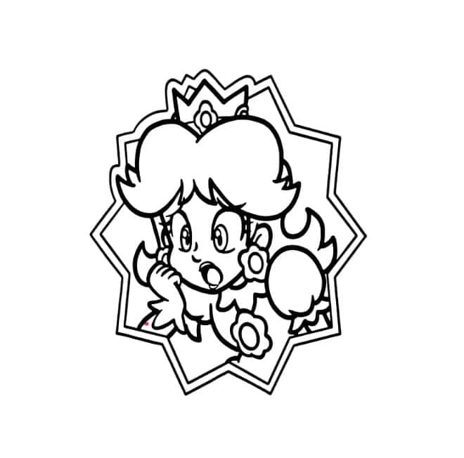 Coloriage Princesse Daisy Imprimable Gratuit