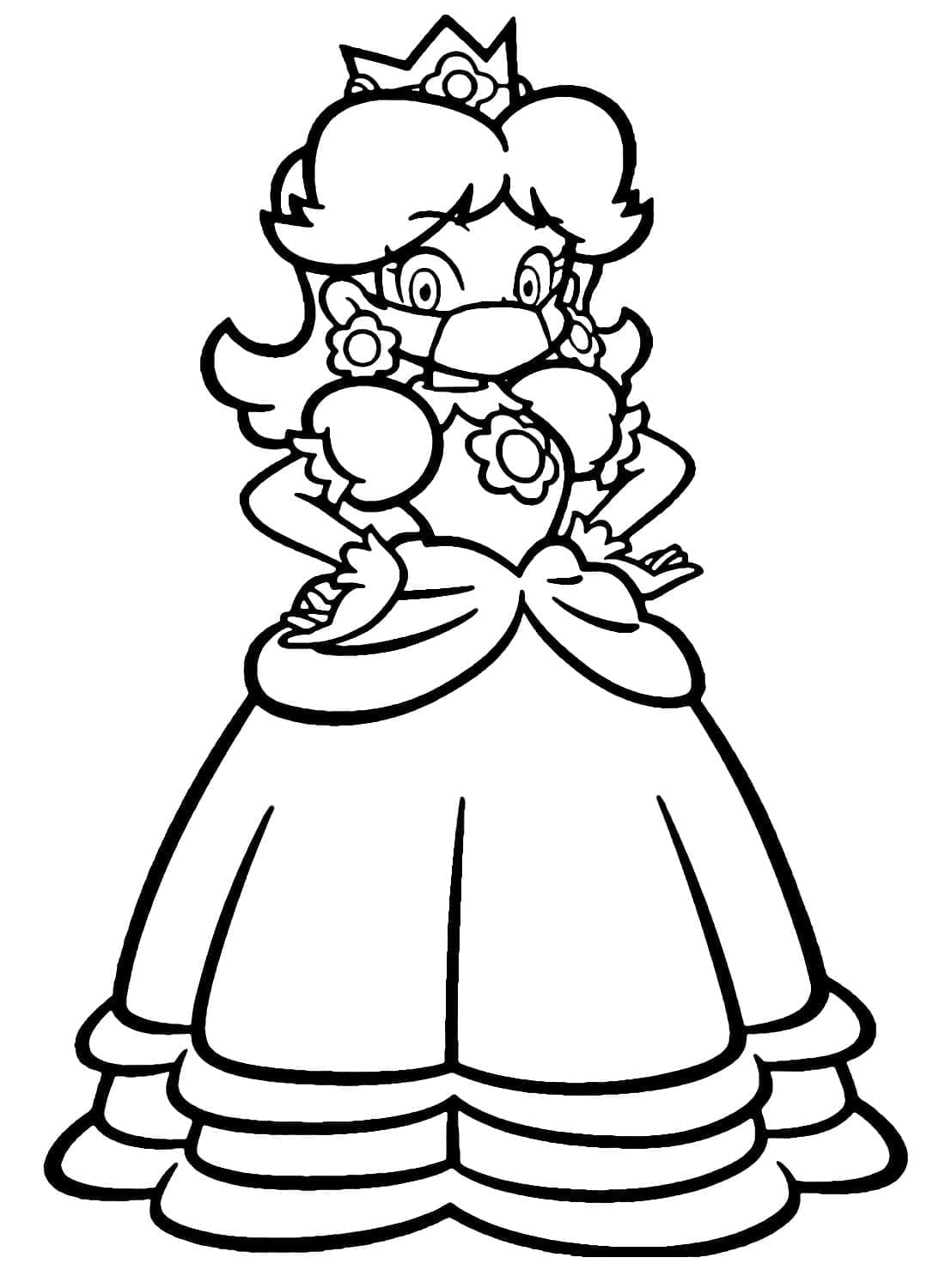 Coloriage Princesse Daisy Imprimable