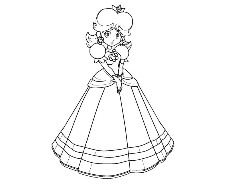 Coloriage Princesse Daisy Joyeuse