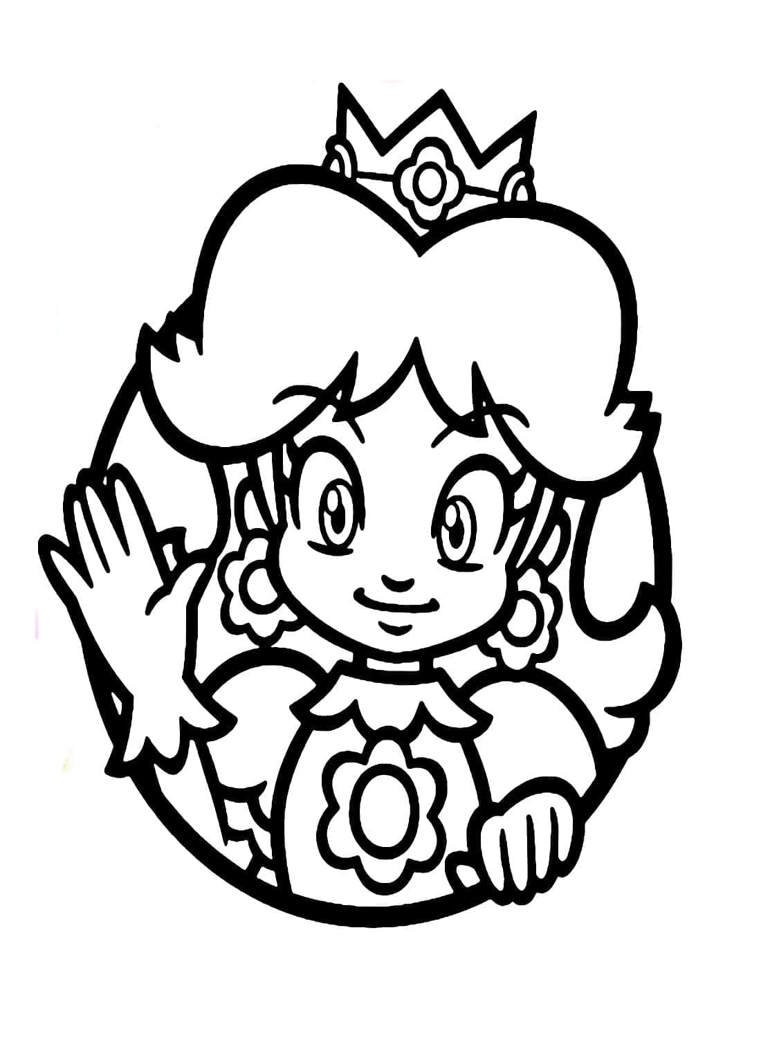 Coloriage Princesse Daisy Mignonne