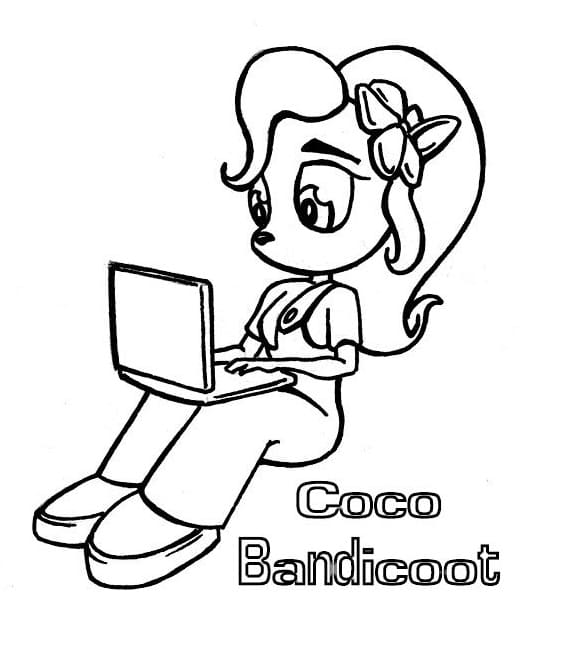 Coloriage Coco Bandicoot