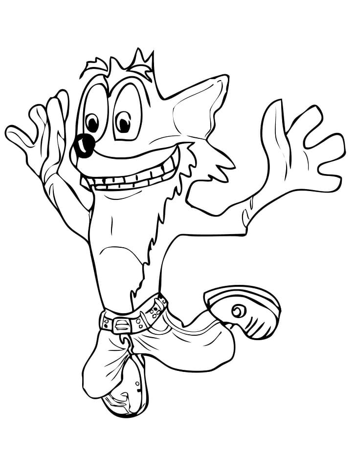 Coloriage Crash Bandicoot 2