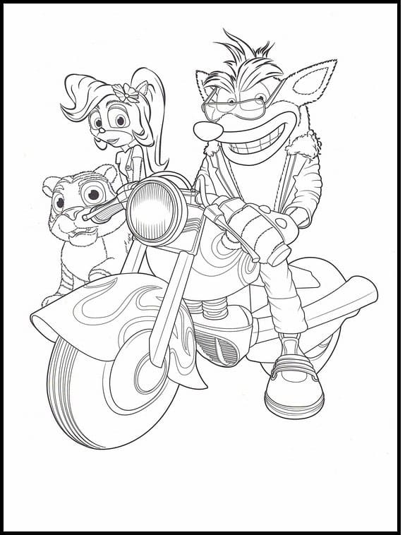 Coloriage Crash Bandicoot Imprimable