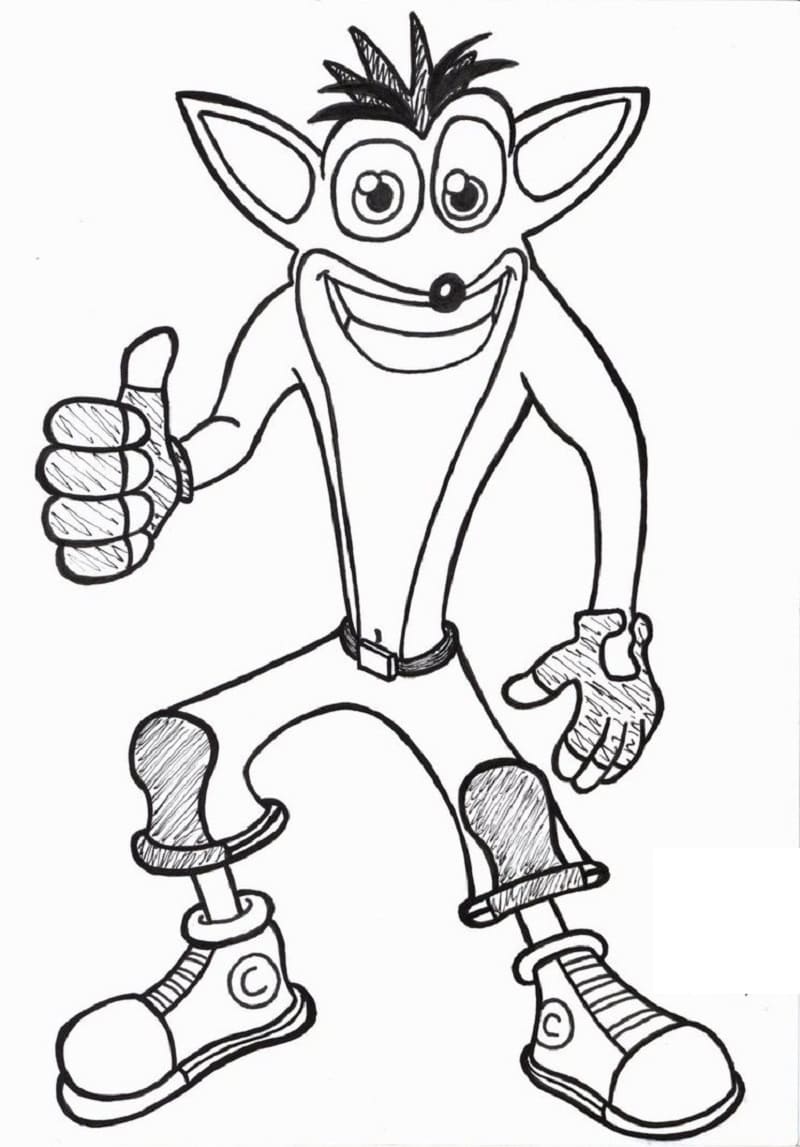 Coloriage Crash Bandicoot Pour Enfants