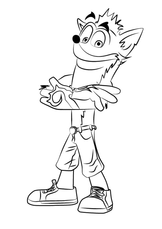 Coloriage Crash Bandicoot Pour les Enfants de 1 An