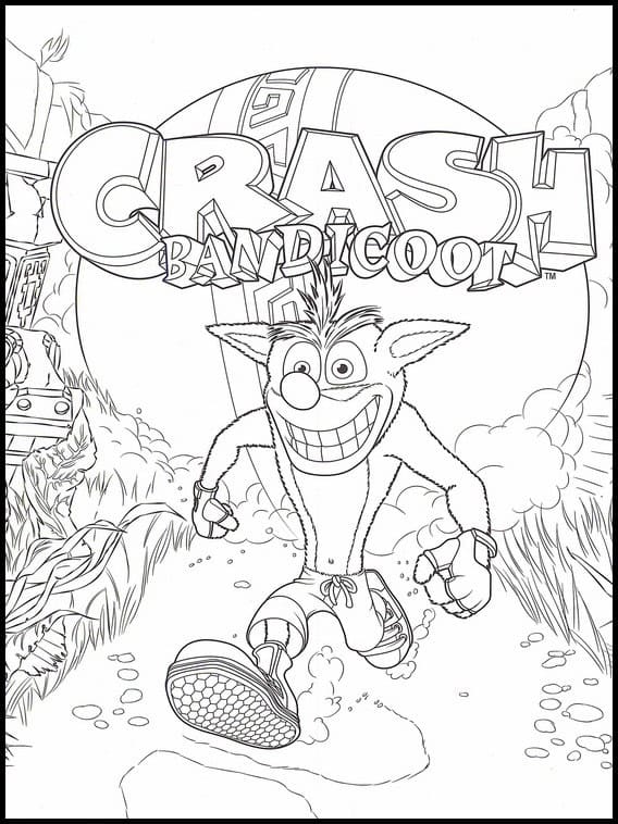 Coloriage Crash Bandicoot Pour les Enfants
