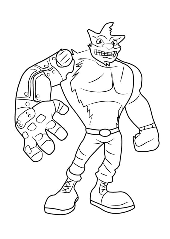 Coloriage Crunch de Crash Bandicoot