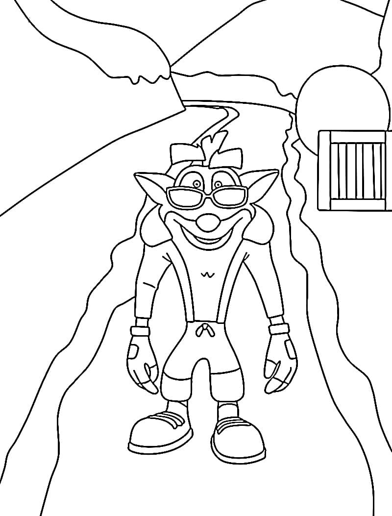 Coloriage Dessin de Crash Bandicoot Gratuit