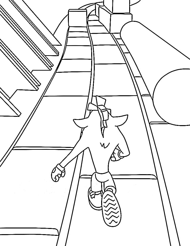 Coloriage Dessin de Crash Bandicoot
